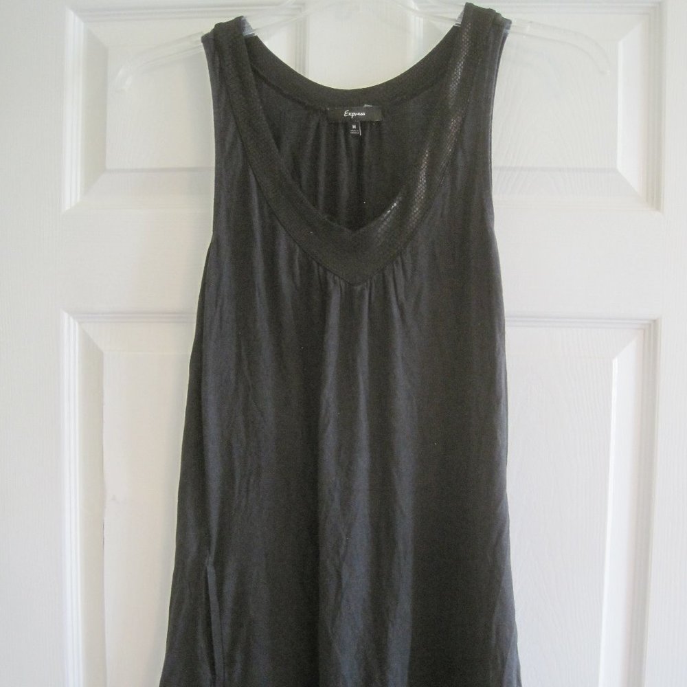 EXPRESS BLACK REPTILE PRINT DETAILING TOP MEDIUM $39.50